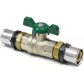 IS PRESS BALL VALVE WITH BUTTERFLY HANDLE GREEN 40 X 3,5 MM