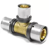 is press-t-piece brass middle red. 26 x 3,0 - 16 x 2,0 - 26 x 3,0 online kaufen bei reitbauer haustechnik