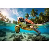 digitaler download: schildkröte im meer - palmen & meeresboden im detail online kaufen bei ronny kühn