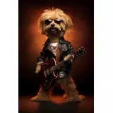 digital download: rocker dog on two legs - leather jacket, electric guitar & sunglasses online kaufen bei ronny kühn
