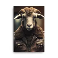 cool sheep, bild auf leinwand (91x61x3,8cm) - fertig zum aufhängen online kaufen bei shomugo gmbh