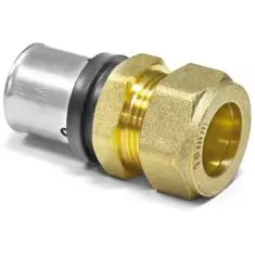 IS PRESS TRANSITION TO COPPER PIPE BRASS 16 X 2.0 - 15 MM FOR SCREWING
