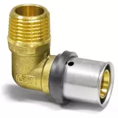 IS PRESS TRANSITION ELBOW WITH AG BRASS 63 X 4.5 - 2"