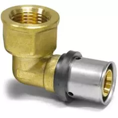 IS PRESS TRANSITION ELBOW WITH IG BRASS 63 X 4.5 - 2"