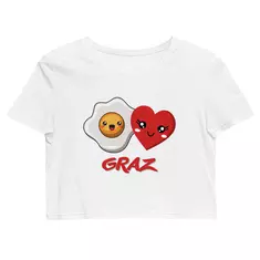 ORGANIC COTTON BELLY TOP "EI LOVE GRAZ" via SHOMUGO - Dein Brand Store im Online Marktplatz