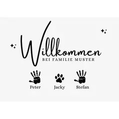 family poster - personalized image for the family with kids & pets online kaufen bei shomugo gmbh