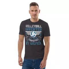 t-shirt "volleyball": volleyball, invented by men, perfected by women online kaufen bei shomugo gmbh