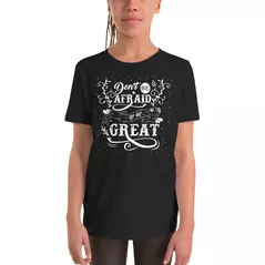 t-shirt "motivation": don't be afraid to be great online kaufen bei alle anbieter
