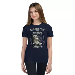 t-shirt "motivation": replace fear of the unknown with curiosity online kaufen bei alle anbieter