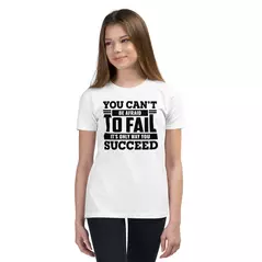 t-shirt "motivation": you can't be afraid to fail, it's only way you succeed online kaufen bei shomugo gmbh