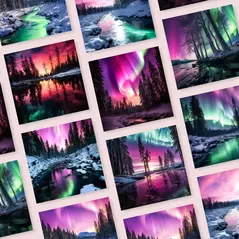 magical auroras: 4 exclusive midjourney prompts for posters, canvas and wallpaper online kaufen bei ronny kühn