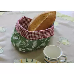 green & sustainable: discover our adorable bread basket made from cotton fabric scraps! online kaufen bei ankrela "andrea's kreativ laden"