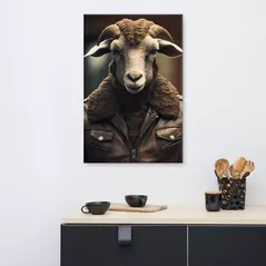cool sheep, bild auf leinwand (91x61x3,8cm) - fertig zum aufhängen online kaufen bei alle anbieter