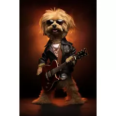 digitaler download: rocker-hund auf zwei beinen – lederjacke, e-gitarre & sonnenbrille online kaufen bei ronny kühn