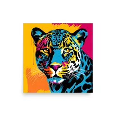 leopard poster | pop art poster | wall art poster - 5 verschiedene größen online kaufen bei shomugo gmbh