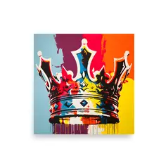 krone poster | pop art poster | wall art poster - 5 verschiedene größen online kaufen bei alle anbieter