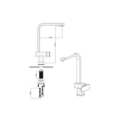premium stainless steel kitchen faucet - 360° rotatable, single lever mixer, high pressure online kaufen bei veldenmarkt
