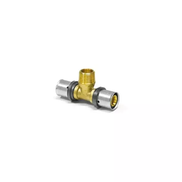 IS PRESS TEE WITH AG BRASS 26 X 3,0 - 1/2" - 26 X 3,0