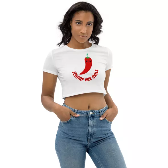 organic cotton belly top "hot like chili" online kaufen bei shomugo gmbh