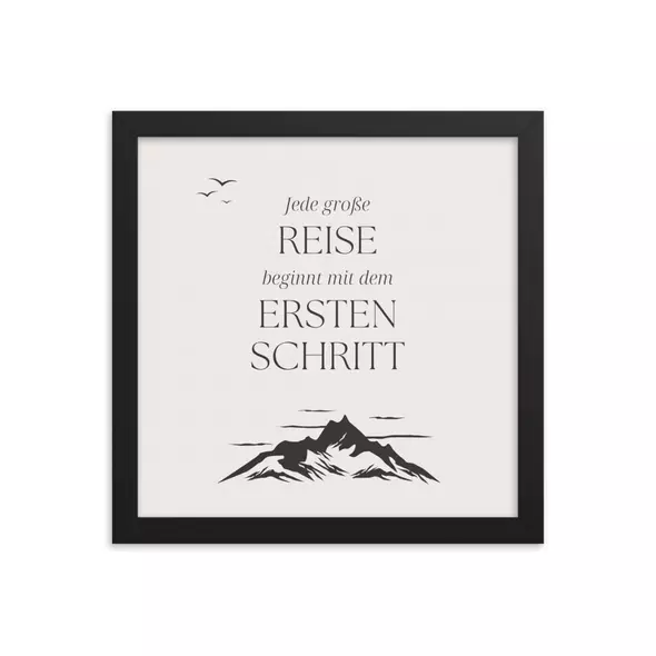 framed picture "every great journey begins with the first step" online kaufen bei shomugo gmbh