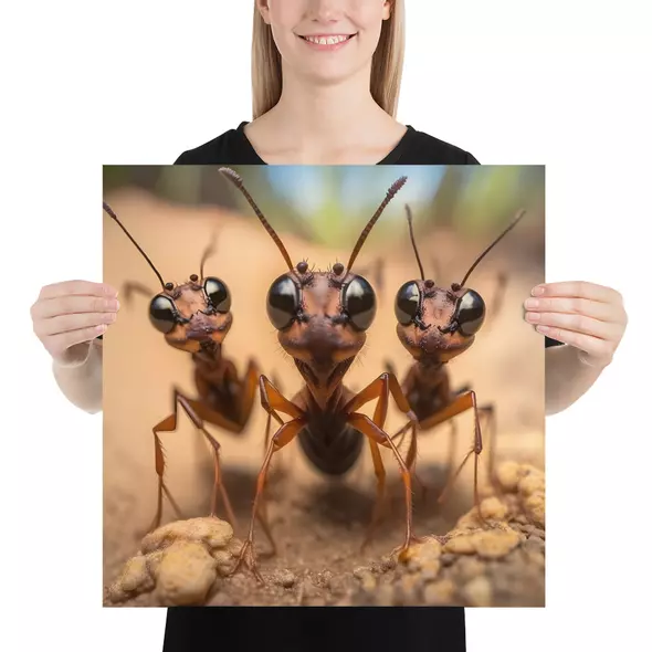 Poster Ameisen Selfie