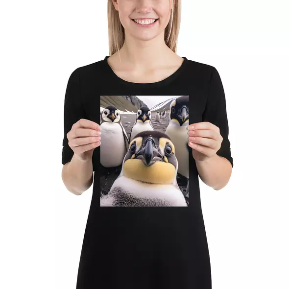 Poster Pinguine Selfie