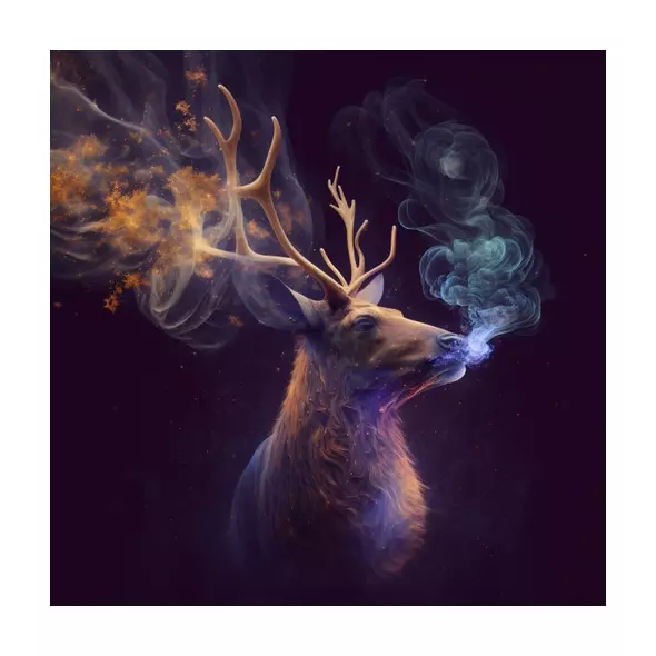 MidJourney Prompt: Smoking deer