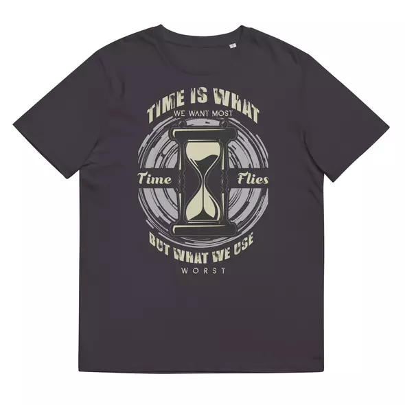 t-shirt "motivation": time is what we want most, but what we use worst online kaufen bei shomugo gmbh
