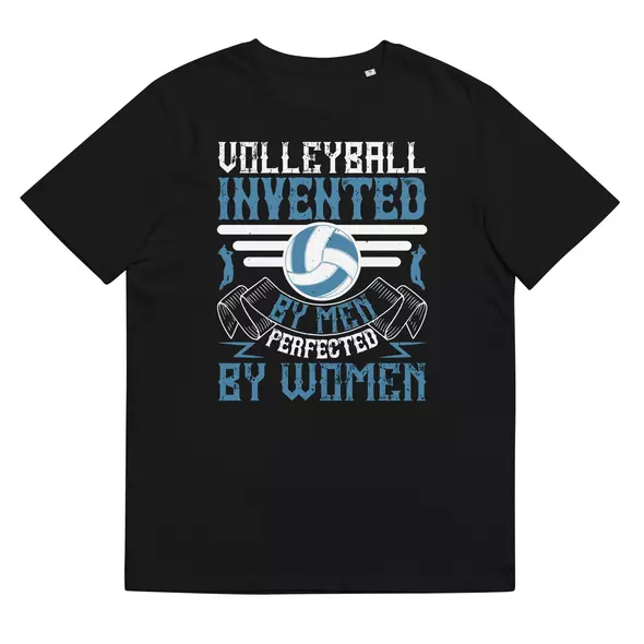 t-shirt "volleyball": volleyball, invented by men, perfected by women online kaufen bei shomugo gmbh