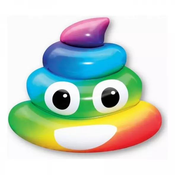 the colorful rainbow poo air mattress - the perfect companion for summer water fun! online kaufen bei shomugo gmbh