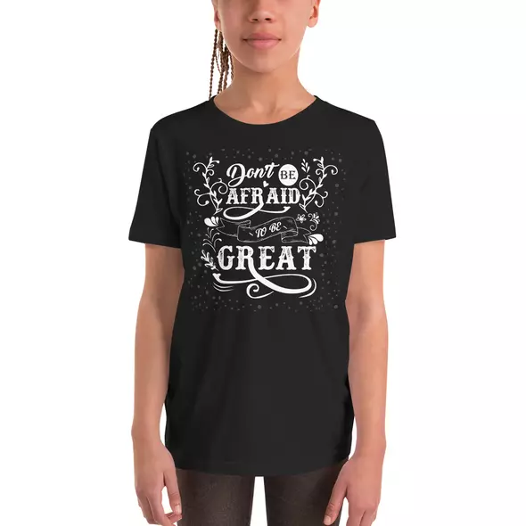 t-shirt "motivation": don't be afraid to be great online kaufen bei shomugo gmbh