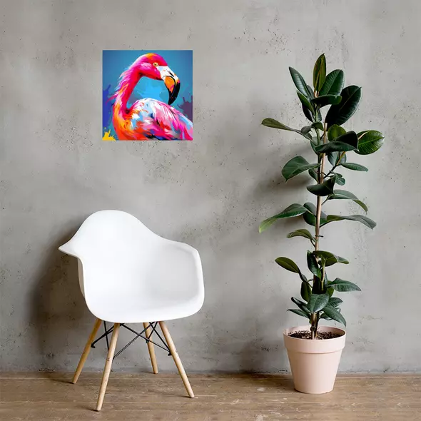 flamingo poster | pop art poster | wall art poster - 5 verschiedene größen online kaufen bei shomugo gmbh